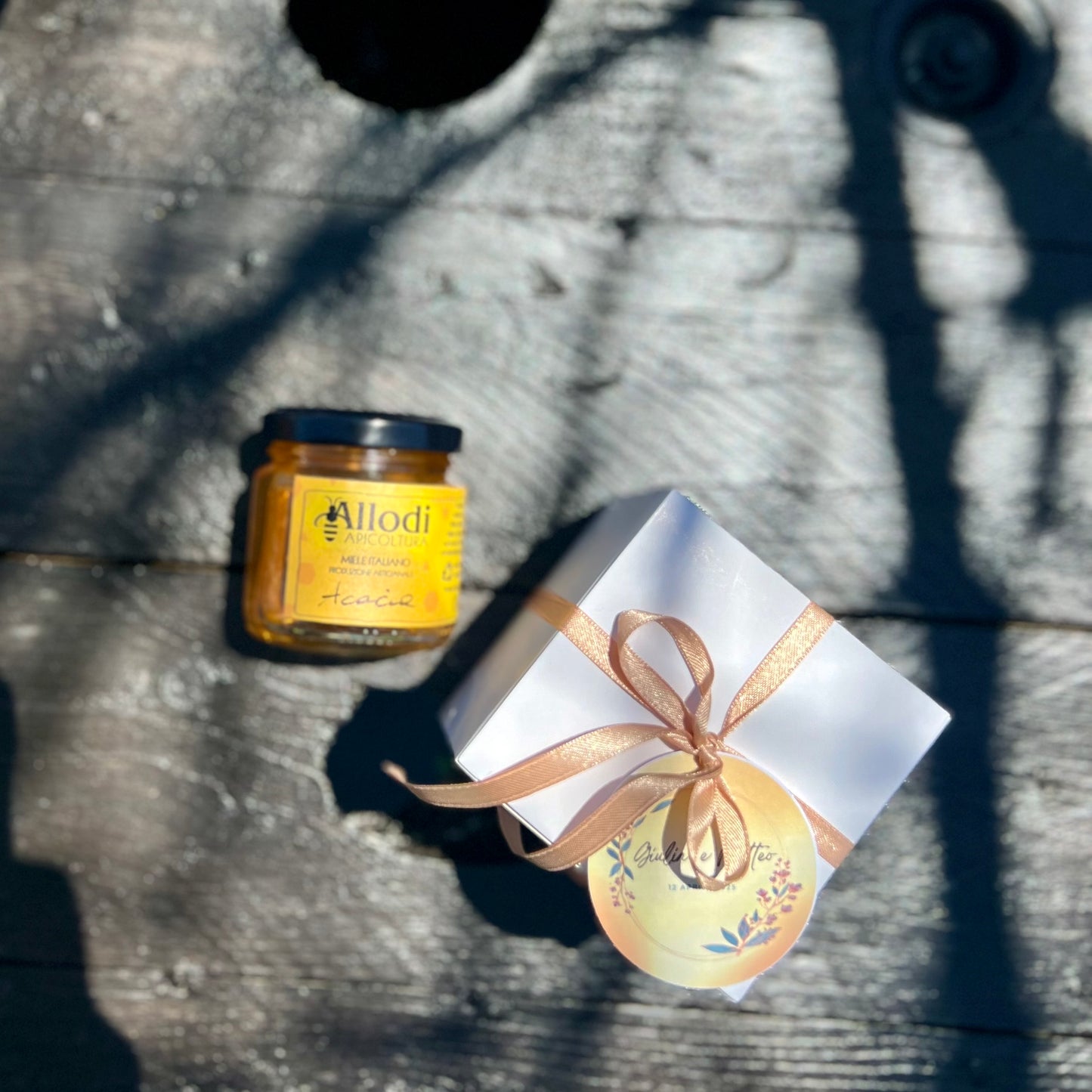 Bomboniera con Miele e Confetti